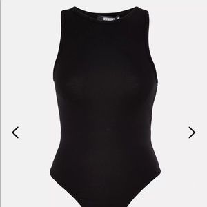 Racer neck bodysuit